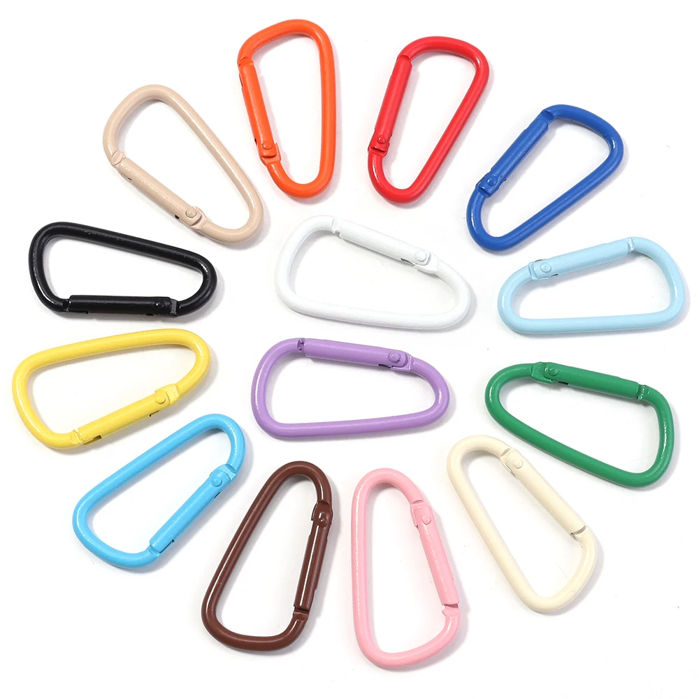 10 Stück 45x24mm Karabiner Schlüsselanhänger Clip Bunte D-förmige Federschnalle Haken für DIY Outdoor Camping Handtasche Schlüsselring Zubehör – Detail 5
