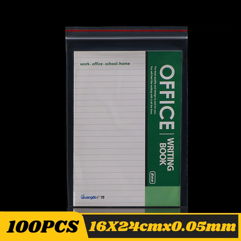 100 STKS PE Ritssluitingszak Transparante Plastic Zakken Sieraden Zip Ritssluiting Hersluitbare Poly Doorzichtige Verpakking Zakken Verschillende Grootte