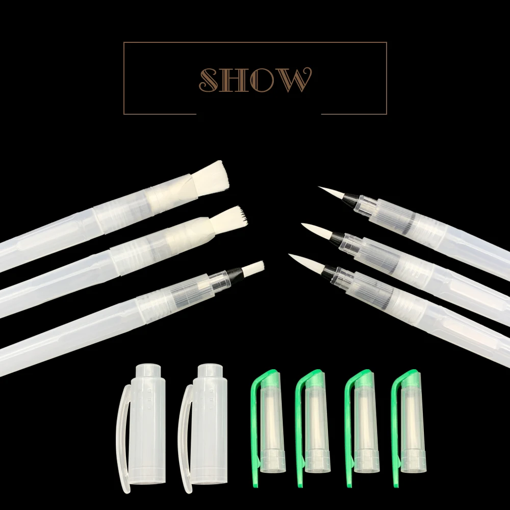 1/3/6Peices Refillable Paint Brush Water Color Brush Soft Watercolor Brush Ink Pen for Painting Calligraph Drawing Art Supplies image 4