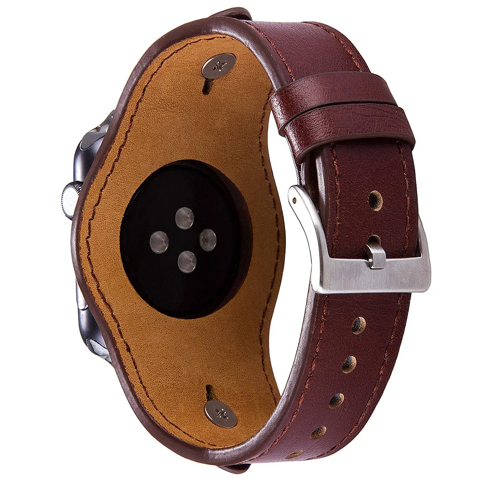 Retro Leather Strap For Apple Watch Bands 49mm 45mm 44mm 40mm 41mm 42mm 38mm Bracelet Wristband iWatch Ultra 8 7 6 5 4 3 SE Band