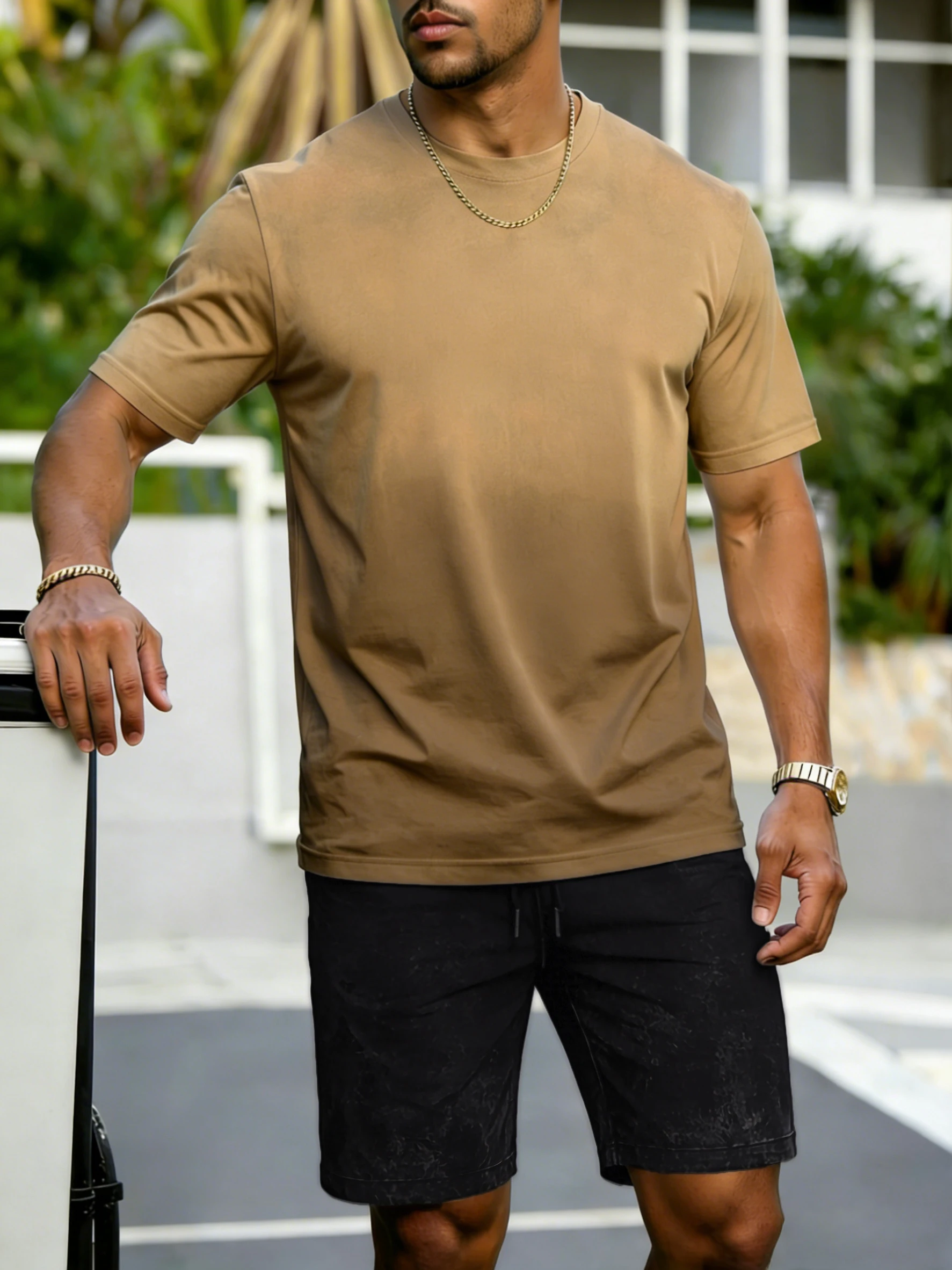 

Fashion Tie-Dye Cotton Man T Shirts Shorts Set Summer Casual Sportswear Breathable Loose Short Sleeve Street Youth Short Pants