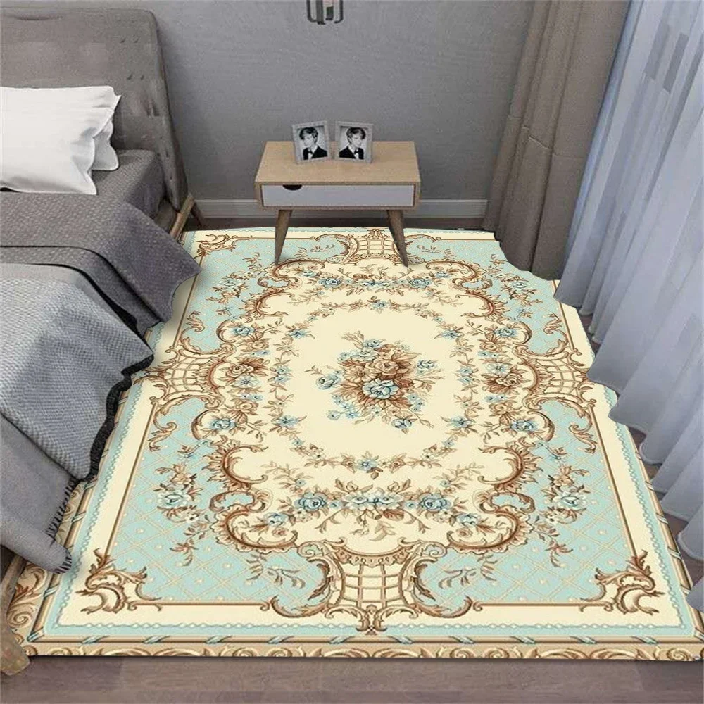 

French Carpet Cartoon Living Room Bedroom Kitchen Sofa Table Balcony Rug Non-slip Washable Mat Exquisite Home Ornaments