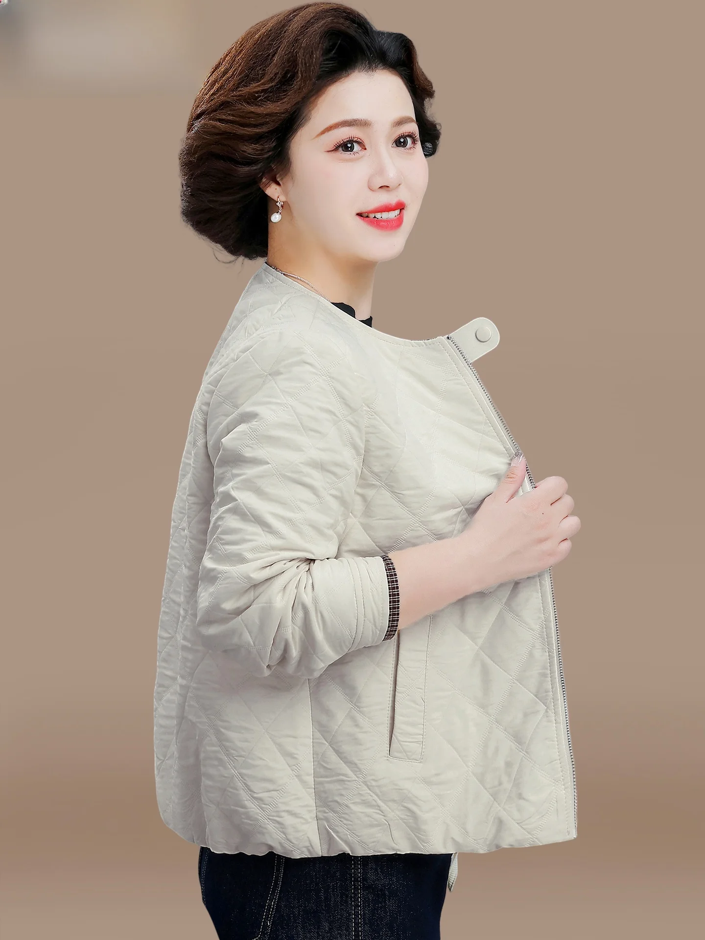 

Повседневная спортивная бейсбольная куртка для женщин среднего возраста, модная верхняя одежда для зрелых женщин, весна-осень