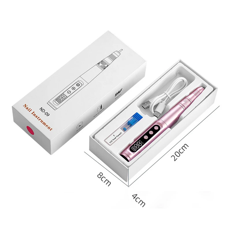 Electric Nail Drill Machine 35000RPM Portable Rechargeable Nail file Set for Acrylic Gel Manicure Pedicure Polishing Tools