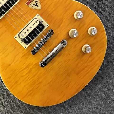 Clearance Mahogany Electric Guitar Flamed Maple veneer HH Pickups 6 String 22Frets Rosewood Fretboard Professional Rock Guitar for Beginners & Players