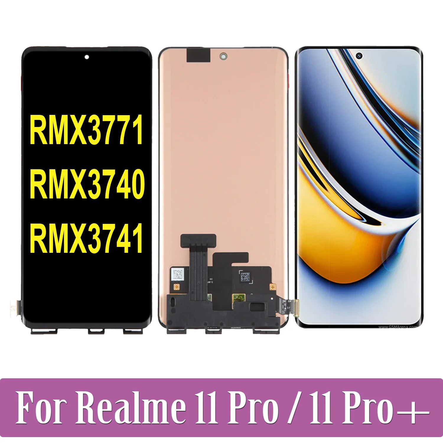 AMOLED For Realme 11 Pro Plus LCD Display RMX3771 RMX3740 RMX3741 Touch Screen Digitizer Assembly