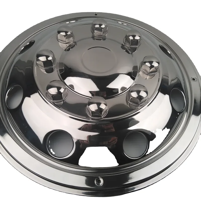 19.5 Inch Stainless Steel Hubcaps for Truck and Bus High Quality Wheel Covers Durable Rim Protectors Heavy Duty Vehicle