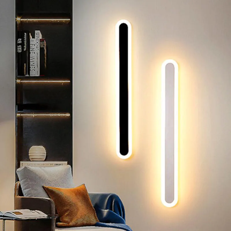 

60cm 80cm 100cm LED Wall Lamp Bedside Stairs Office Light Indoor Home Hotel Decors Acrylic Super Bright Long Strips Wall light ﻿