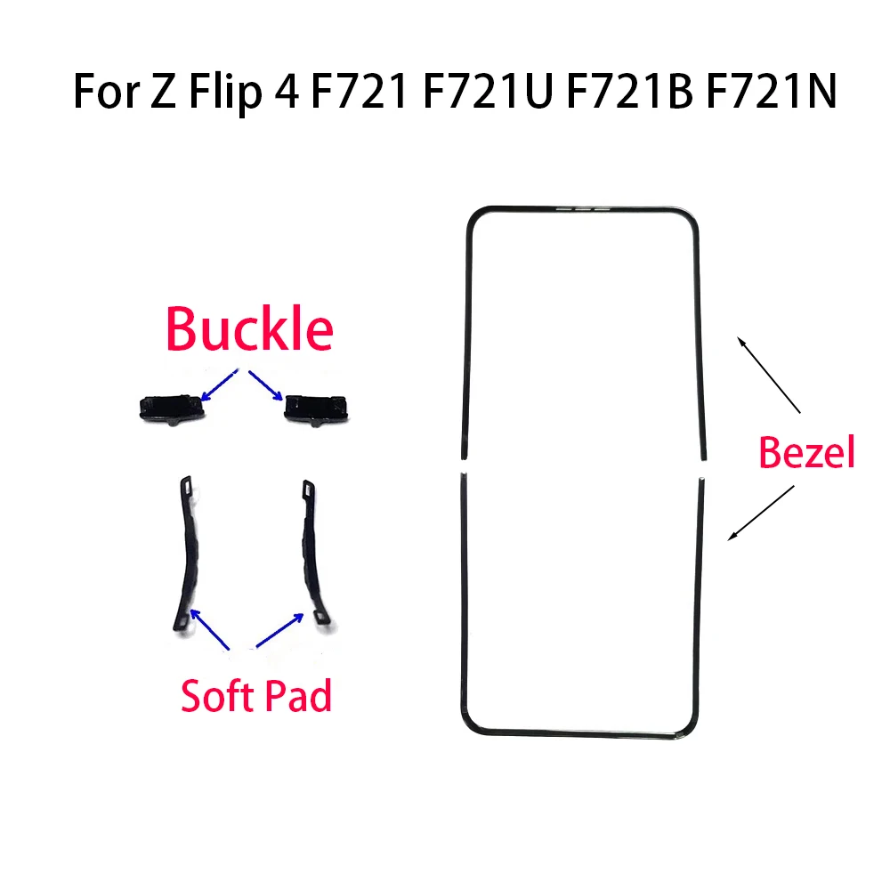 Bracket LCD Frame Bezel  Screen Stand with buckle middle soft pad  For Samsung Galaxy Z Flip  3 4 5 f731 f721 f711