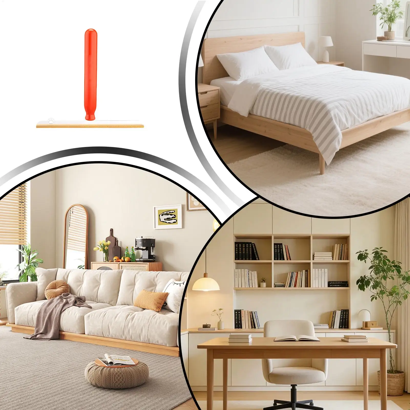 1pc Carpet Rake For Pet Hair Removal handled Reusable Cleaning Tool Carpet Scraper Broom For Home Apartment Dorm Furniture Floor