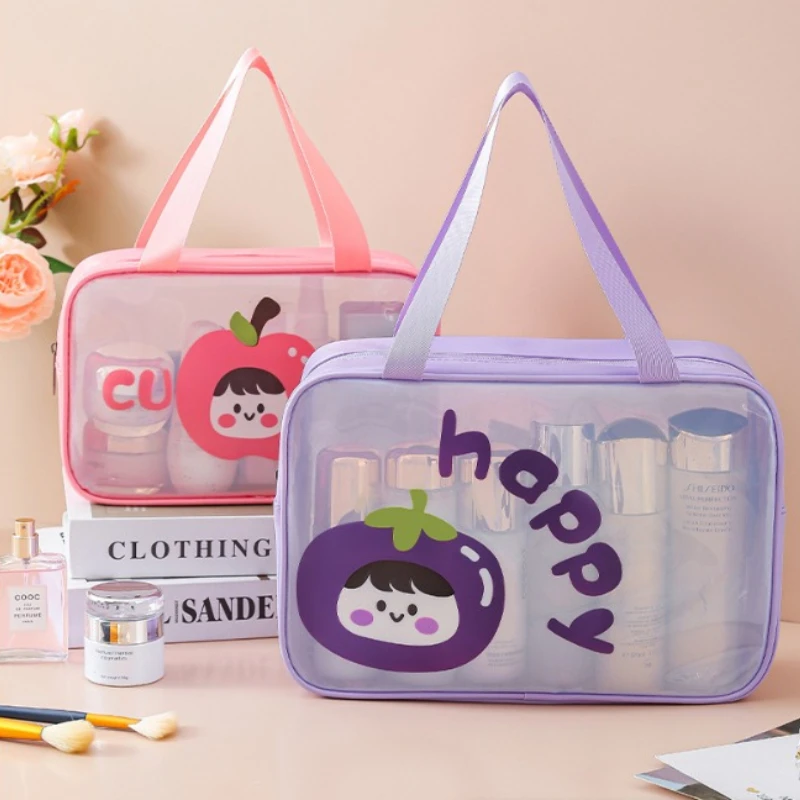 Transparent waterproof 3-piece set - travel toiletries storage set, handbag, essential for beach and swimming travel