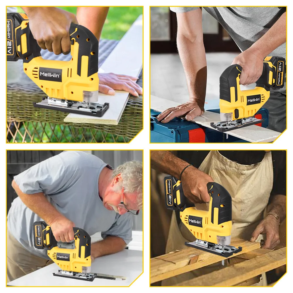 MELLWIN 3500 U/min Elektrische Stichsäge Mit 31 Klinge Drahtlose Kurvensäge Multifunktions-Holzbearbeitungswerkzeug-Set Für Makita 18 V Batterie Pin – Detail 14
