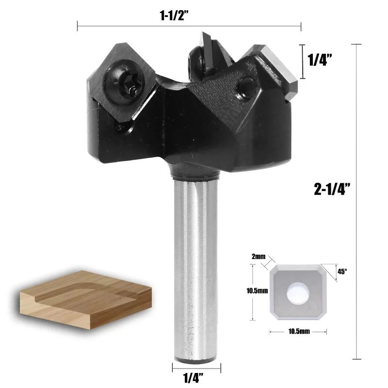 Discarded oblique tooth broken plate shank high-end woodworking milling cutter