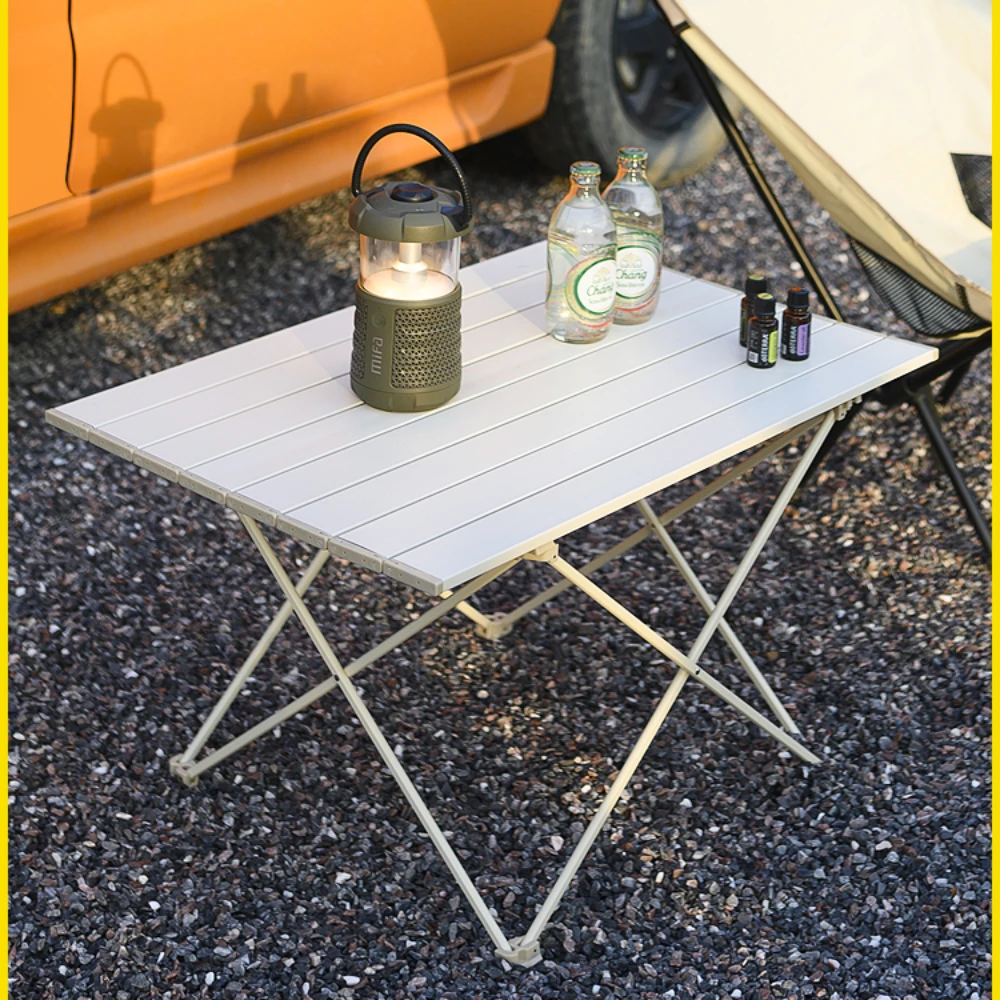 

simple Outdoor Camping Roll Table Folding Aluminium alloy Table Removable Portable Tourist Table mesa plegable Camping Equipment