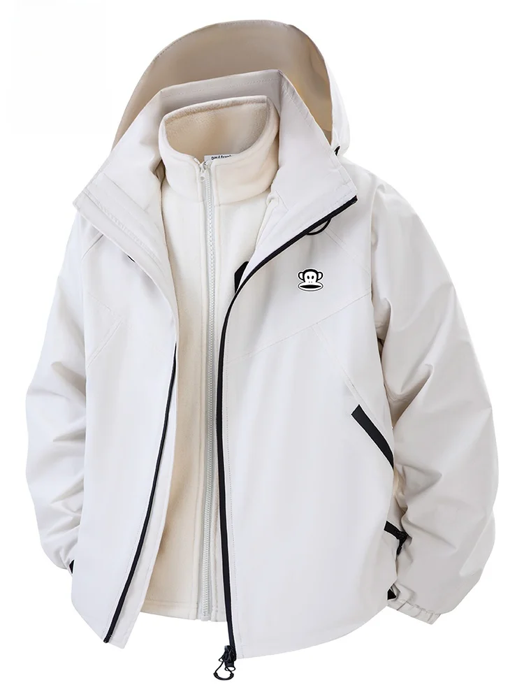 

PaulFrank Hooded Casual Jaet Men's Fall Sport Loose Windproof Outerwear Big Mouth Monkey Climbing Suit Polyester Fiber