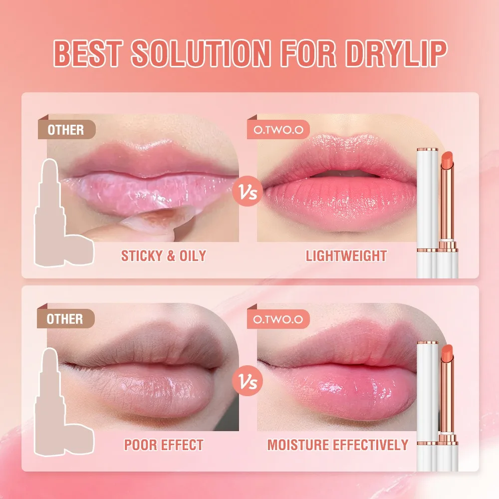 2023 O.TWO.O Lipstick Moisturizing Hydrating Lip Balm Long Lasting Lip Gloss Beauty