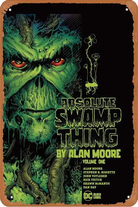 1P,Swamp Thing By Mangold Movie Poster Retro Metal Tin Sign Wall Home Wall Art Metal Tin Sign,cave,bar,Club, Metal Tin Sign 8x12