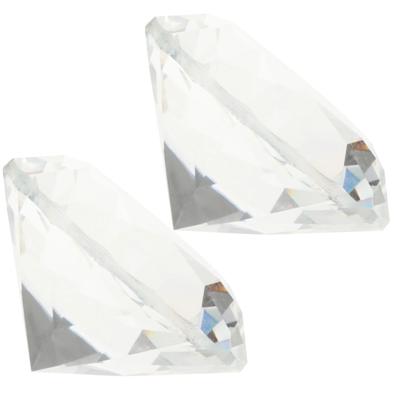 

2Pcs Decorative Diamond Ornament Artificial Crystal Clear Rhinestones Wedding Party Home Bridal Shower Sparkling Diamonds Decor