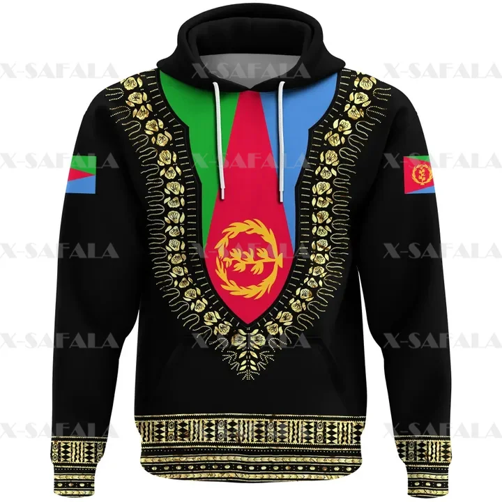 ERITREA With Coat Of Arms Country 3D Print Zipper Hoodie Man Female Pullover Sweatshirt Hooded Jersey Tracksuits Casual-5