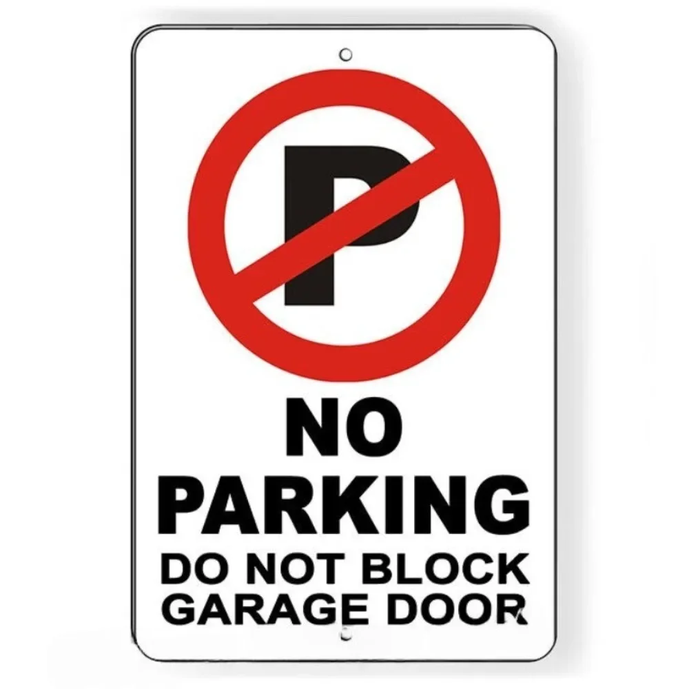 Guardian Path No Parking Near Garage Sign - Violators Towed Instantly, Durable Plastic, Large Bold Lettering