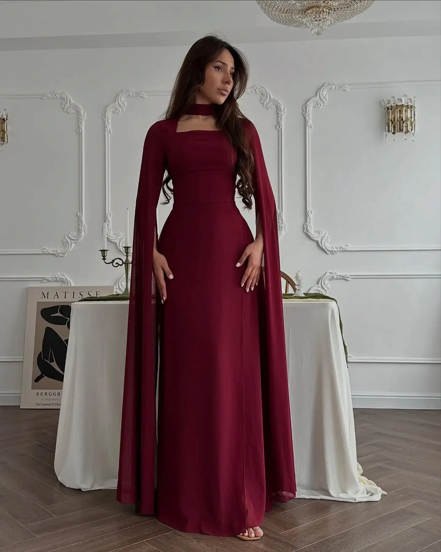 

Adeli Customized Saudi Long Sleeves Sexy Prom Dresses Pleated Formal Occasion Evening Gowns Floor Length Lace Women Party Dress