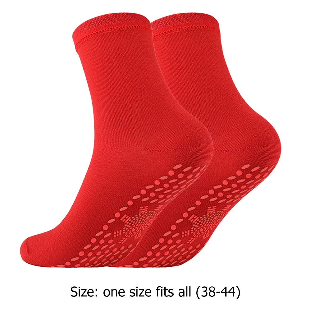 Self-heating Socks Men Women Foot Massage Magnetic Therapy Health Socks Non-slip Dots Relieve Tired Winter Fever Warm Equipment