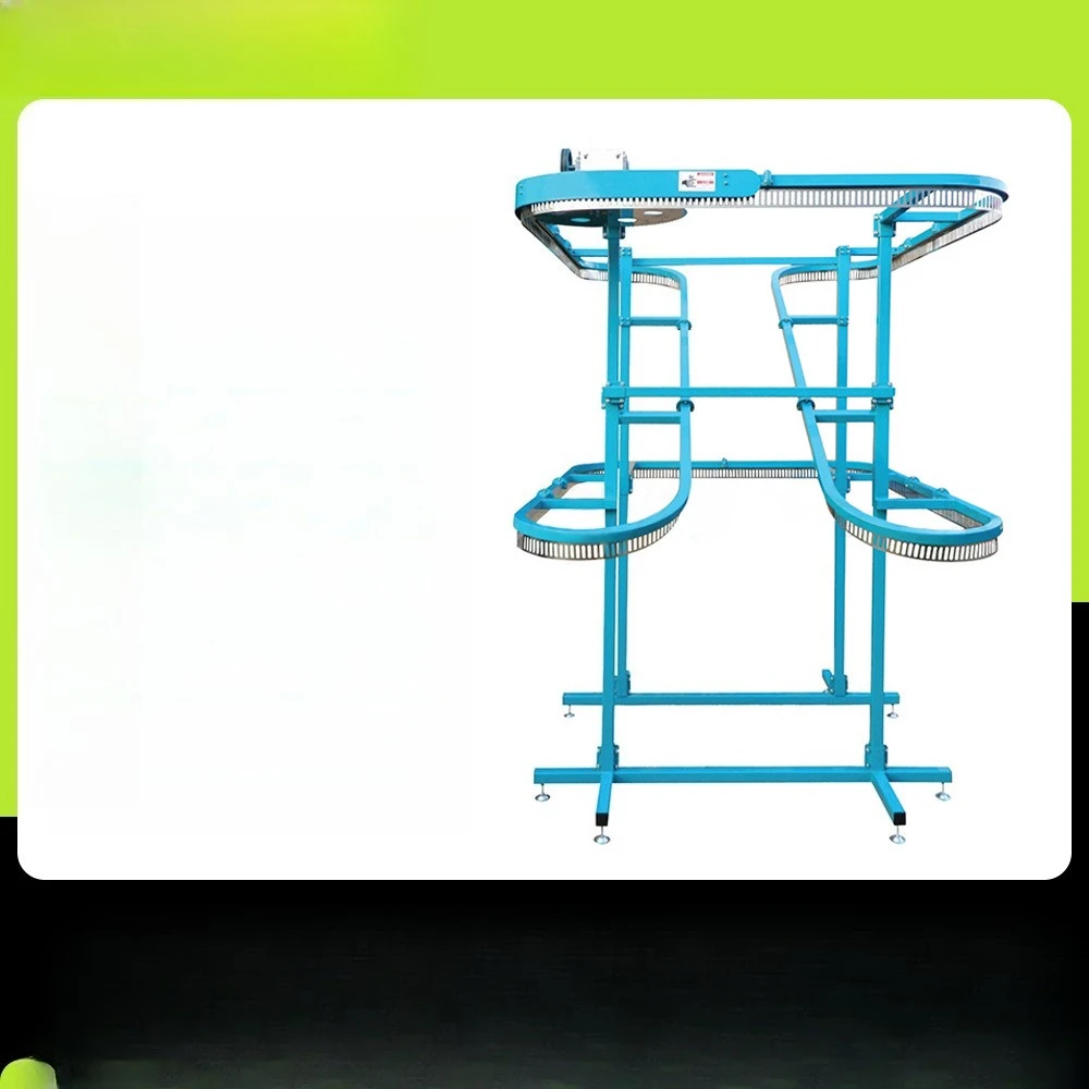 Double layer clothes conveyor line steel belt dry cleaner garment automatic conveyor line small rotary hanger washing equipment