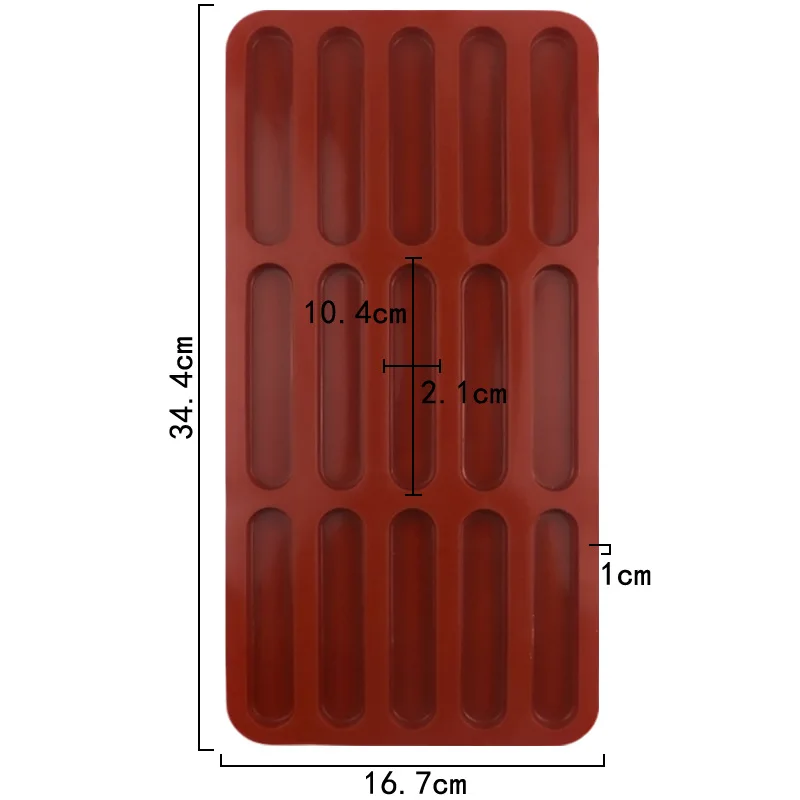 15 Long Strip Finger Biscuit Mold Round Strip Mousse Mould XG1243