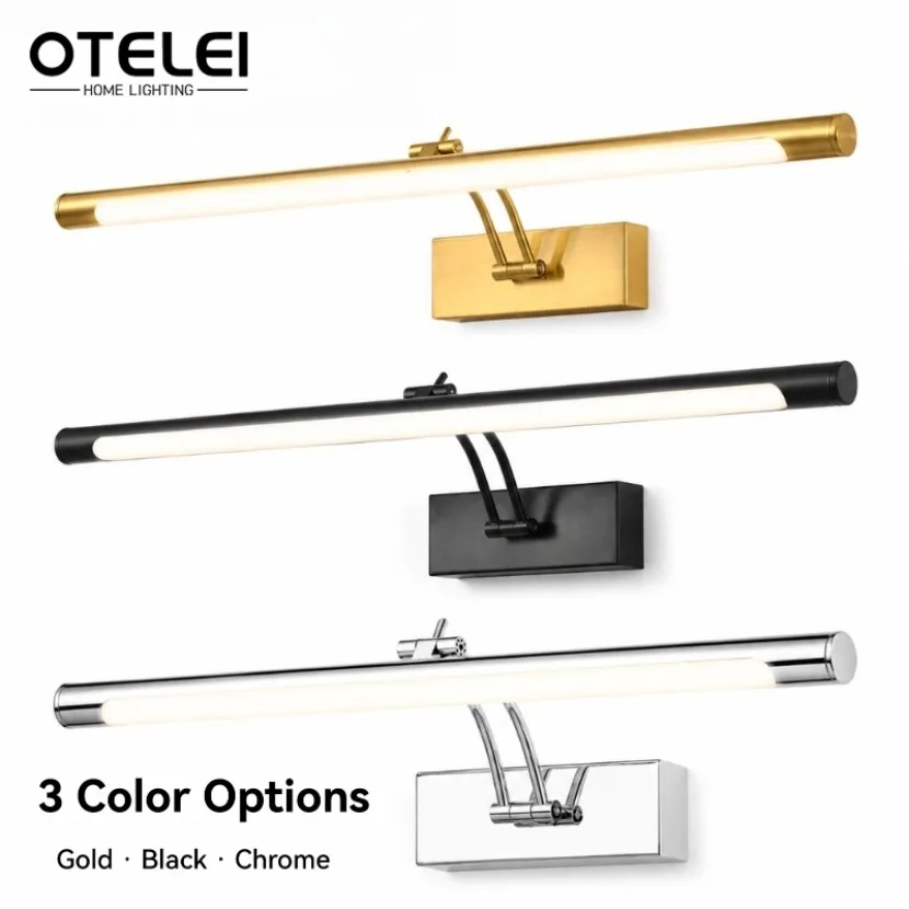 Modern Adjustable Linear LED Vanity Mirror Light Bathroom Rotatable Wall Sconce Makeup Desk Gallery Picture Wall Decor Lamp
