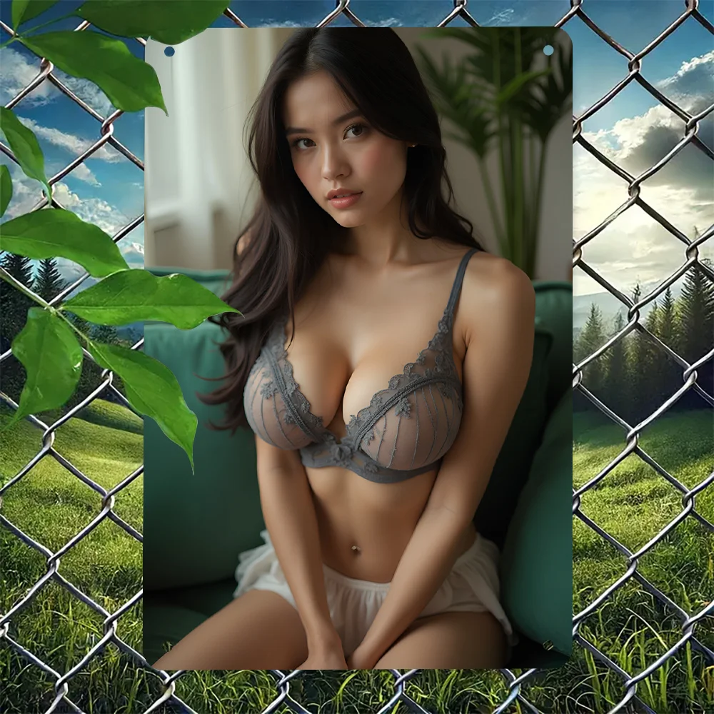 , Regarding "Sexy Beauty" Retro Iron Sign, Rectangular Hunting Used to Decorate Home, Coffee Shop, Bar, Living Room, Resta