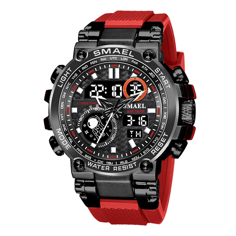 

Classic Brand Men's Watch Sports Dual Display Analog Digital Led Electronic Quartz Watches Waterproof Swimming Military