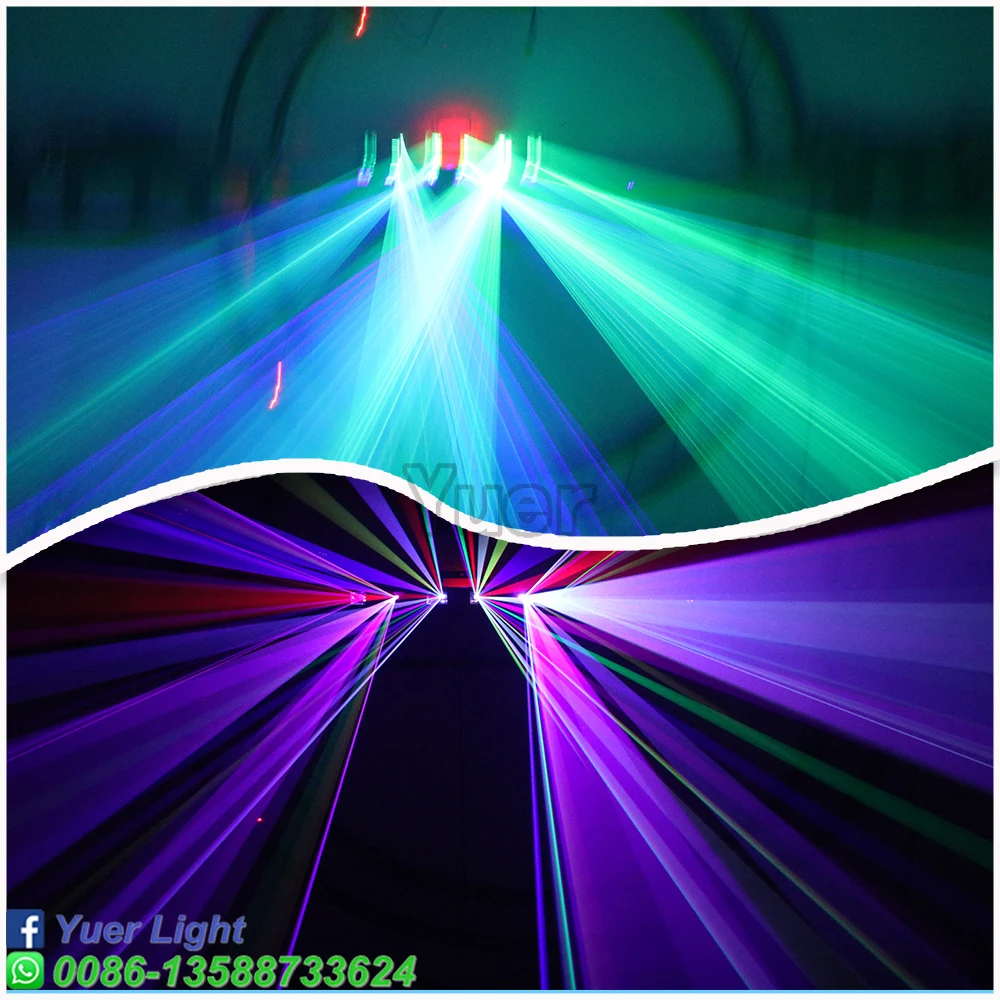 Rgb 3X500Mw Full Color Hoge Snelheid Hoek Beam Scanner Dmx512 Party Disco Night Club Bruiloft Projector Podium Laser Verlichtingslamp