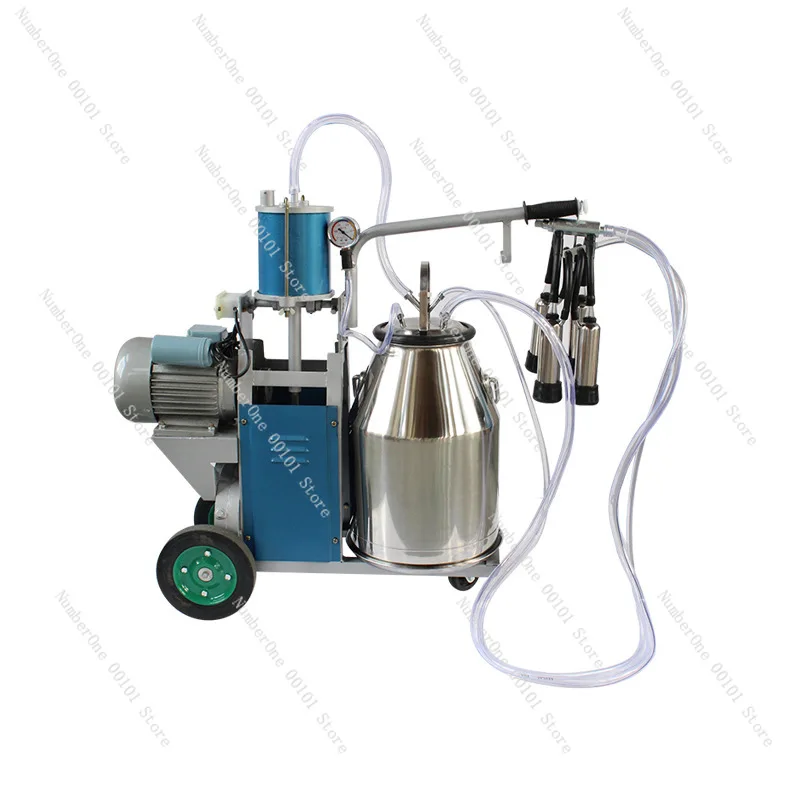 Piston Type Milking Machine for Milk Cows and Sheep, Electric Milking Machine for Cows, Sheep, and Camels, Household Use