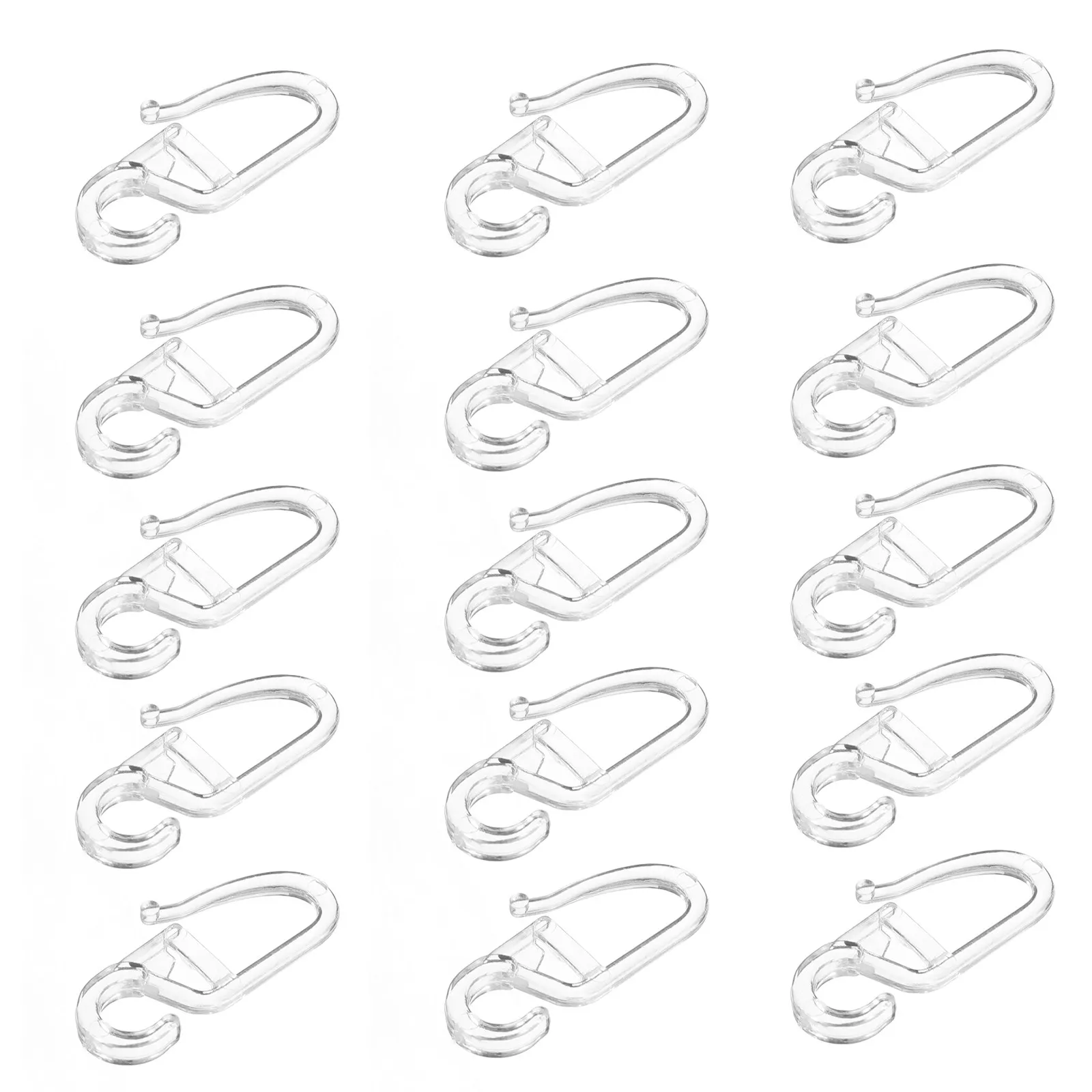 50Pcs Premium Curtain Hooks Bed Curtain Special Hooks for Heavy Curtains Quick Install Flexible Smooth Movement Universal