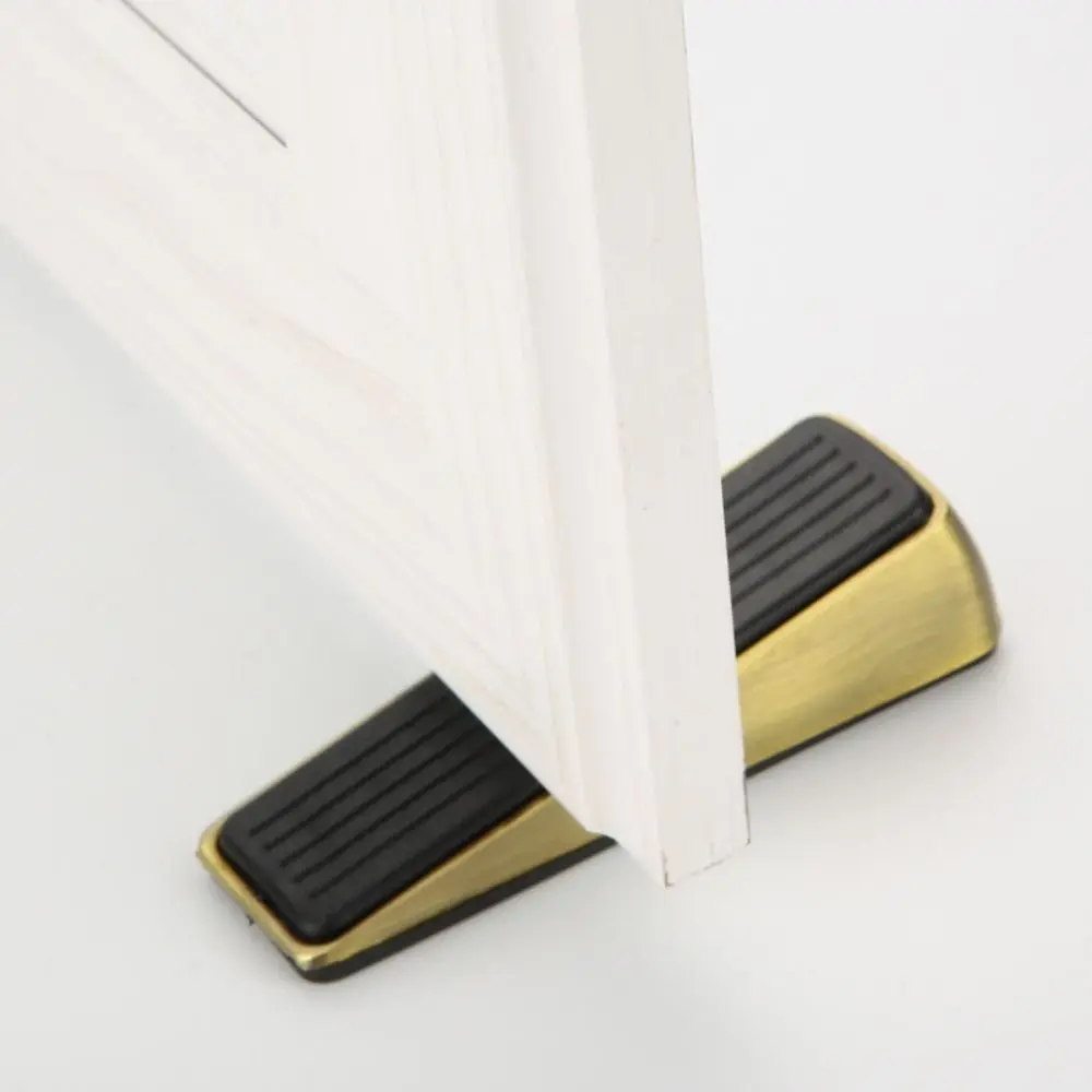 

Anti-collision Mobile Door Stopper Zinc Alloy Rubber Door Wedge Mute Windproof Door Rear Retainer Wall