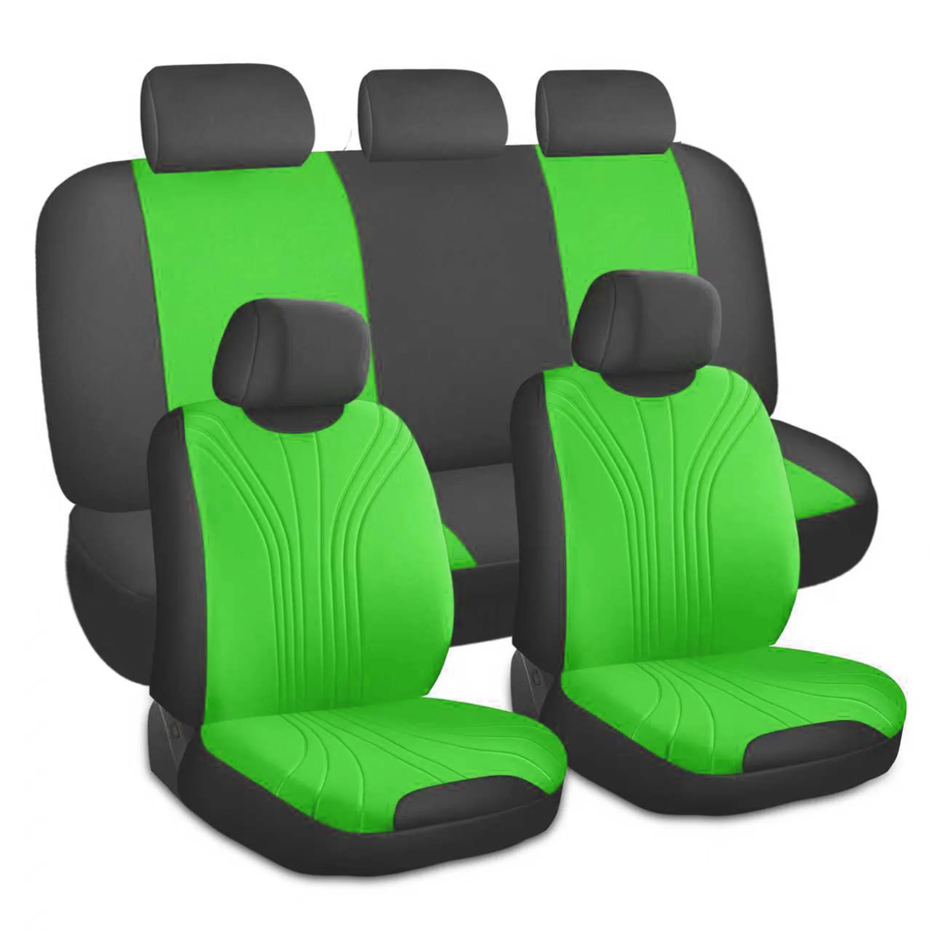 Universal 7 Colors Car New 5 Seats Cover Auto Car Seat Covers Ployester Cushion Full Set Front Rear For Sedans Seat Covers AT MT
