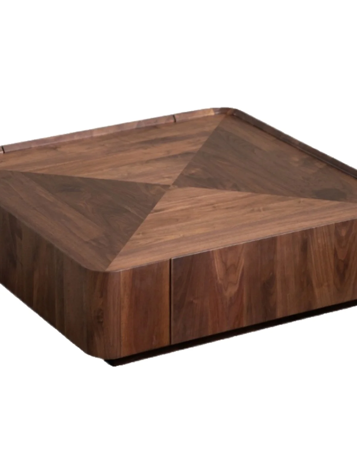 Italian minimalist North American black walnut solid wood coffee table