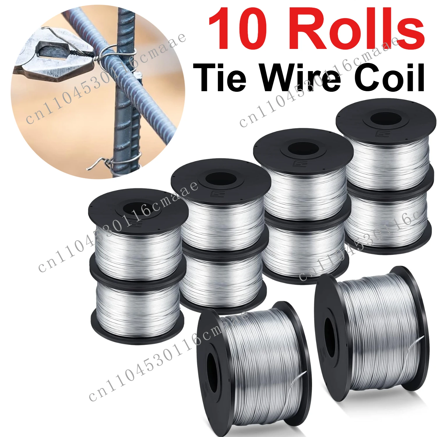 NEW 10 Rolls Tie Wire Coil 110m Length 0.8mm Diameter Steel Tie Wire Rolls for Automatic Tying Machine