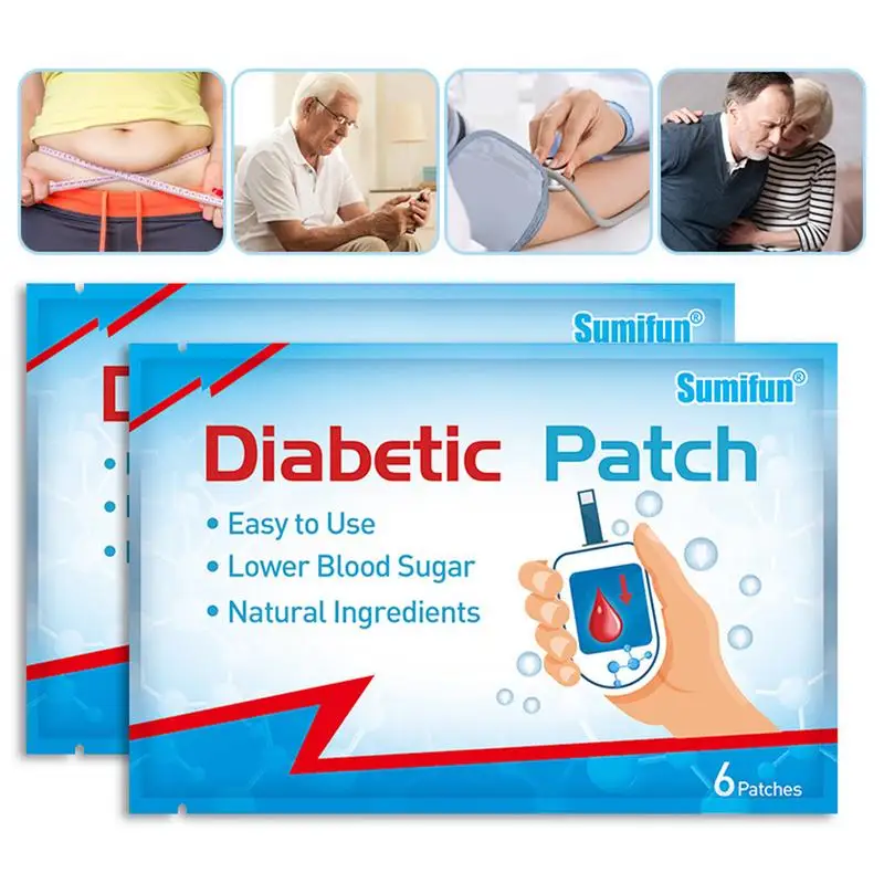 6pcs/pack Diabetes Patch Reduce High Blood Sugar Diabetes Patch Medications Natural Herbs Diabetic Plaster Health Care Massager