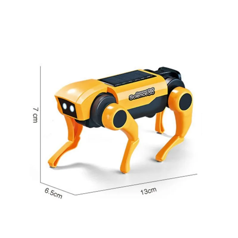 Zonne-robot Hondenspeelgoed Beweegbare gewrichten Elektrisch wandelen Mechanisch kattenspeelgoed Educatief dierenmontagespeelgoed voor kinderen Peuters