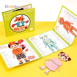 Cognitieve Lichaamsstructuur Magnetische Puzzel Boek Voorschoolse Kinderen Vroege Educatieve Puzzel Speelgoed Veiligheid Onderwijs Menselijke Organen Puzzel