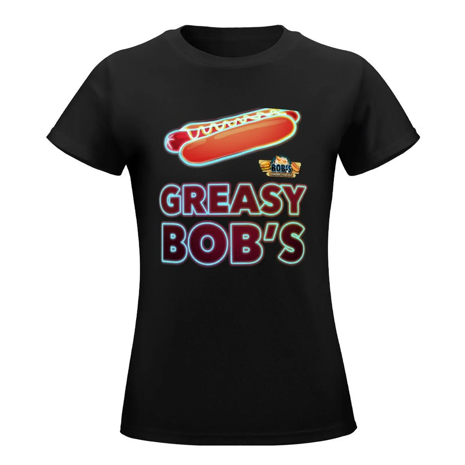 Greasy Bob＊s T-Shirt Aesthetic clothing Short sleeve tee hippie clothes funny Women t shirt