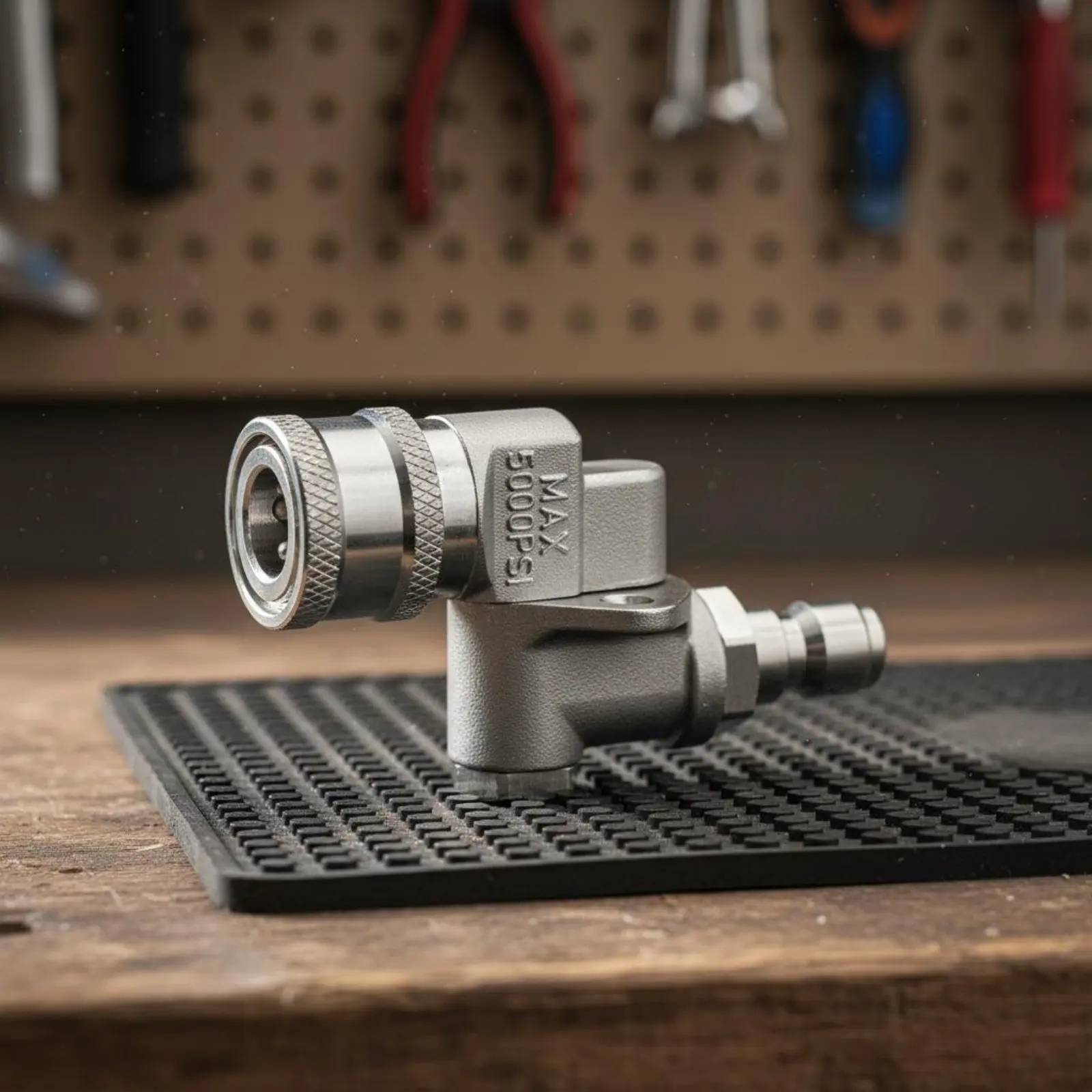 

360 Degree Swivel Nozzle Universal Compatibility Quick Connect Coupler Pivoting Coupler 4500 PSI Pressure Washer Accessory
