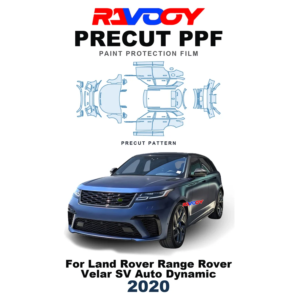 Precut PPF For Land Rover Range Rover Velar SV Auto Dynamic 2020-2020 8.5mil TPU Paint Protection Film Hood Bonnet Bumper Roof