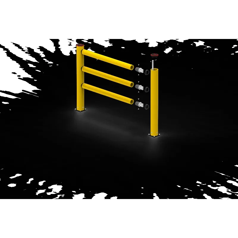 Built-in ground anti-collision guardrail, warehouse safety guardrail, traffic guardrail