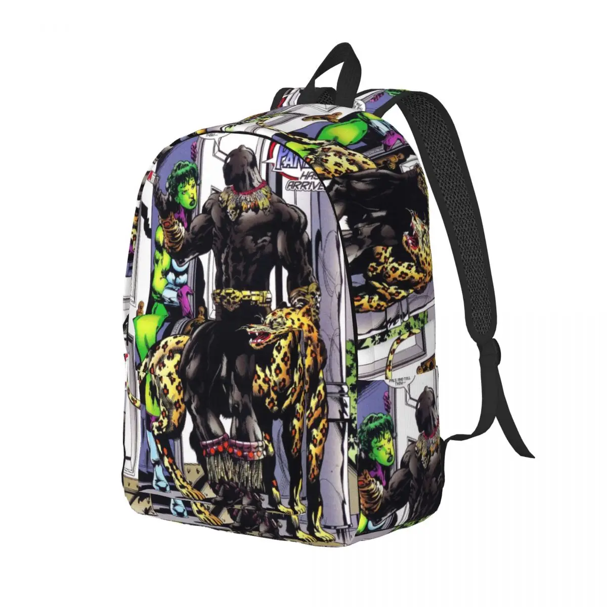 Custom Black Panther Comic Superhero Laptop Backpack Women Men Basic Bookbag for School College Students Bag