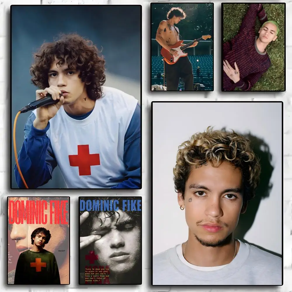 Dominic Fike Singer Alternative Pop Poster Self-adhesive Advanced Aesthetic Printing Paper Wall Art for Living Room Home Decor