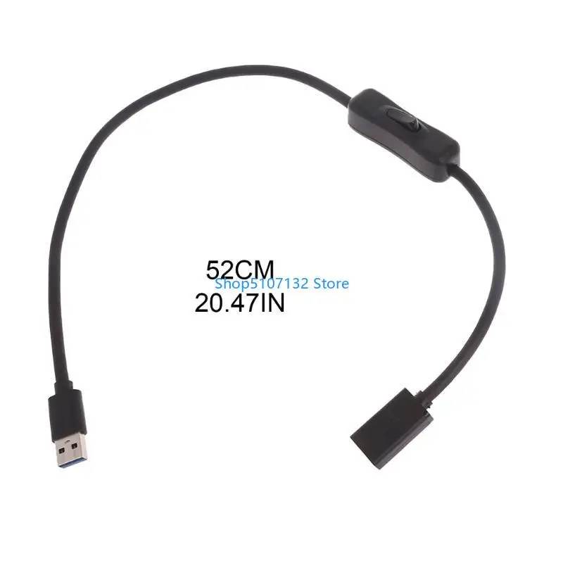 87HD 52cm USB3.0 Extension Cable Support Data Transmission with Switches Male to Female Extender Cord Data Transfer Line