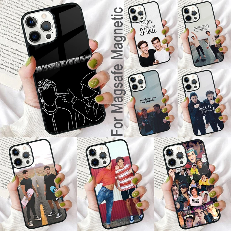 Dolan Twins Magnetic Soft Phone Case for iPhone 16 Promax 15 Pro 13 14 Plus 11 12 Mini MagSafe Coque