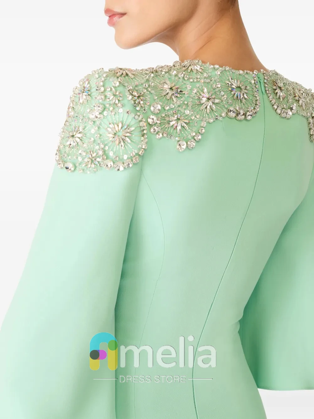 Sukienki wieczorowe Amelia z dekoltem O-neck z krepy na specjalne okazje, eleganckie suknie formalne na przyjęcia dla kobiet, Dubaj 2024